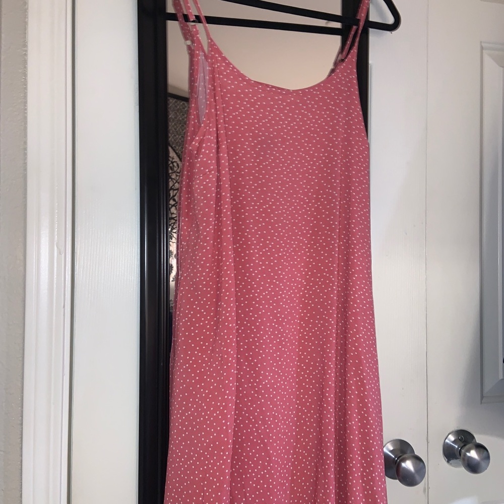 Pink polka dot dress